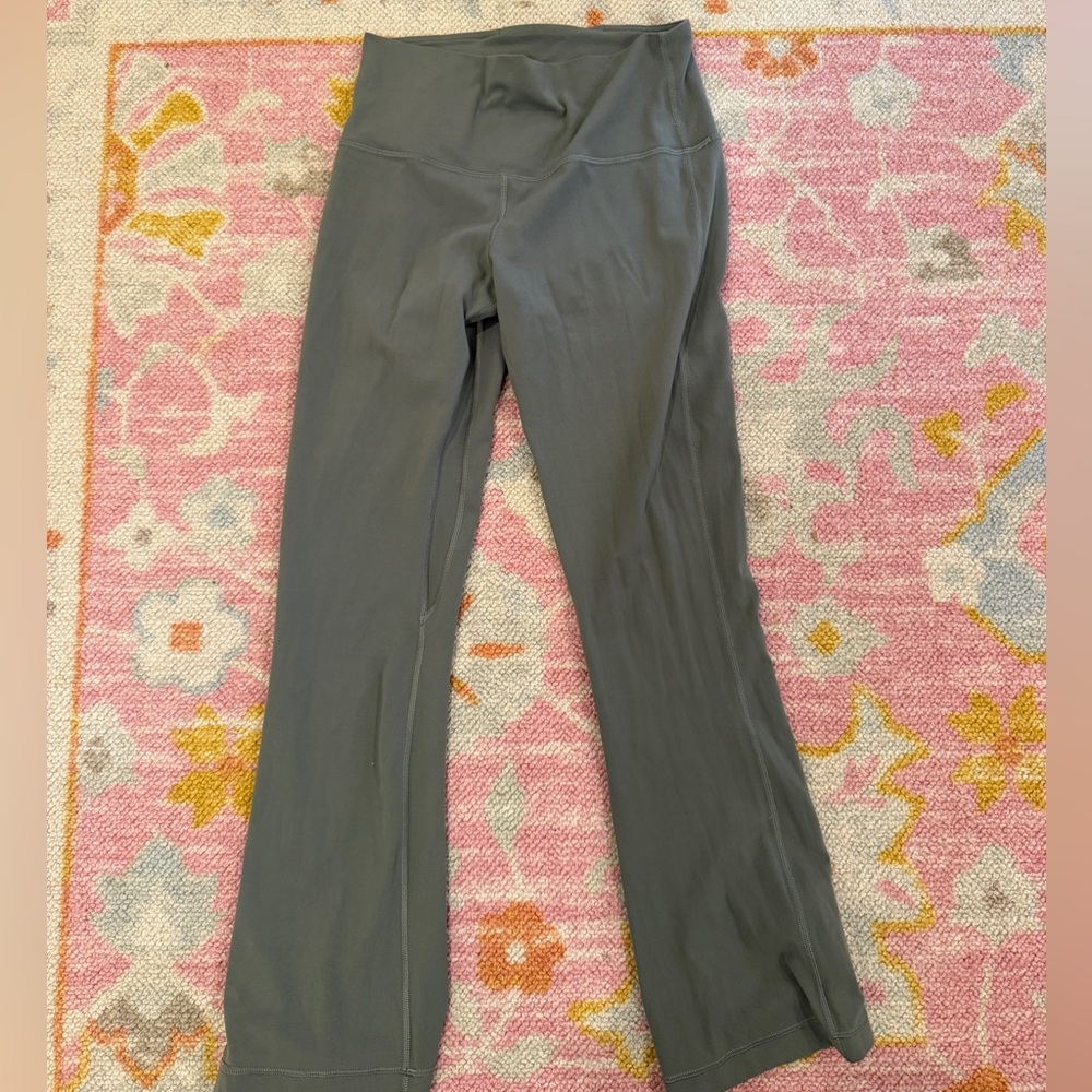 Lululemon green flare leggings